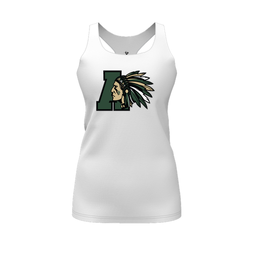 [FT0TRBWH-FYS-LOGO2] Decker Racerback Tank Top (Female Youth S, White, Logo 2)