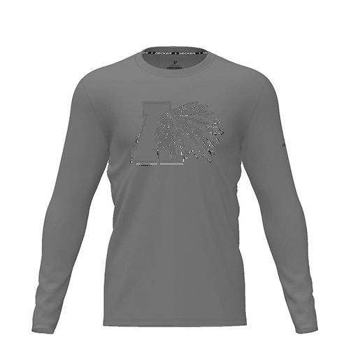 [FTLCDFGY-YXS-LOGO1] Dri Fit Performance T-Shirt (Youth XS, Gray, Logo 1, Long Sleeve)