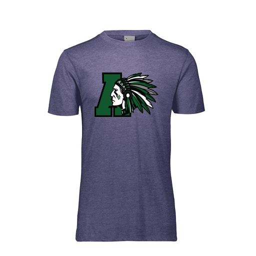 [FTSCUBNV-YS-LOGO1] Decker Youth Tri-Blend T-Shirt - Short Sleeve (Youth S, Navy, Logo 1)