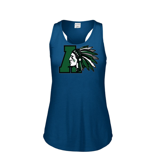 [FT0TUBNV-FAS-LOGO1] Ladies Tri Blend Tank Top (Female Adult S, Navy, Logo 1)