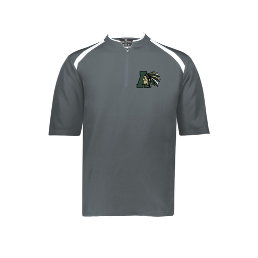 [229581-AS-GRY-LOGO2] Men's Dugout Short Sleeve Pullover (Adult S, Gray, Logo 2)