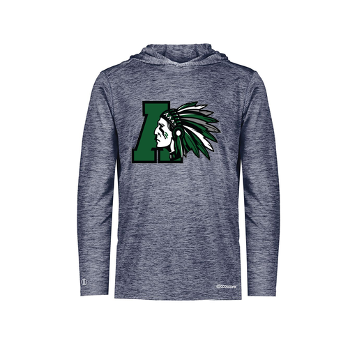 [FOLHCGNV-AS-LOGO1] Decker Men's Charge Hoodie (Adult S, Navy, Logo 1)