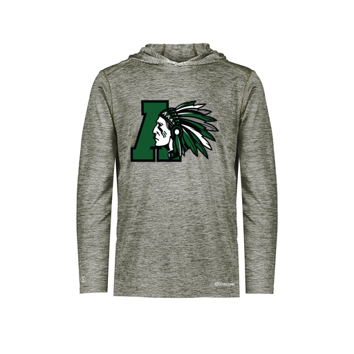 [FOLHCGGY-AS-LOGO1] Decker Men's Charge Hoodie (Adult S, Gray, Logo 1)