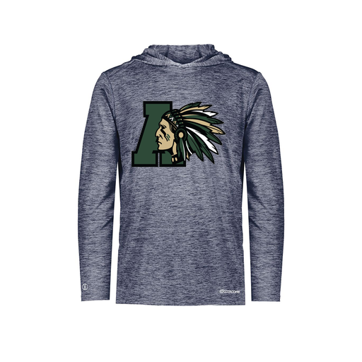 [FOLHCGNV-YS-LOGO2] Decker Youth Charge Hoodie (Youth S, Navy, Logo 2)