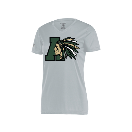 [222820.099.S-LOGO2] Ladies Movement Dri Fit Shirt (Female Adult S, Silver, Logo 2)