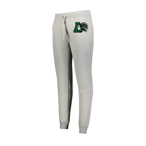 [229748.017.XS-LOGO1] Ladies 60/40 Fleece Jogger (Female Adult XS, Silver, Logo 1)