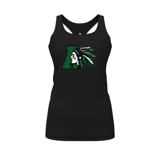 [FT0TRBBK-FYS-LOGO1] Decker Racerback Tank Top (Female Youth S, Black, Logo 1)