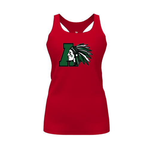 [FT0TRBRD-FYS-LOGO1] Decker Racerback Tank Top (Female Youth S, Red, Logo 1)