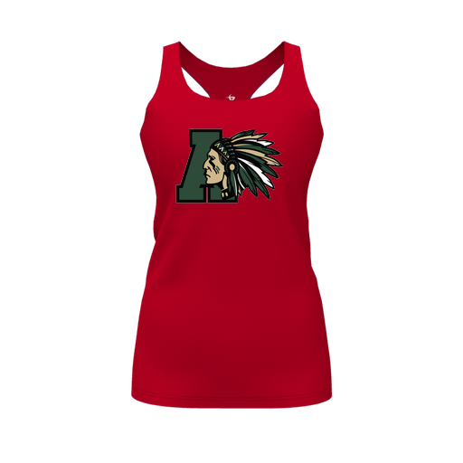 [FT0TRBRD-FYS-LOGO2] Decker Racerback Tank Top (Female Youth S, Red, Logo 2)
