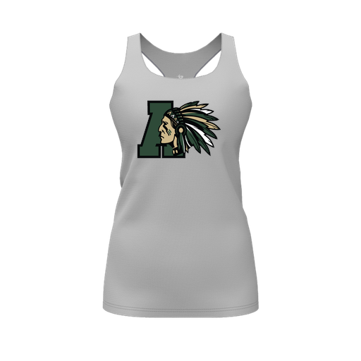 [FT0TRBGY-FYS-LOGO2] Decker Racerback Tank Top (Female Youth S, Gray, Logo 2)