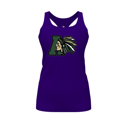 [FT0TRBPP-FYS-LOGO2] Decker Racerback Tank Top (Female Youth S, Purple, Logo 2)