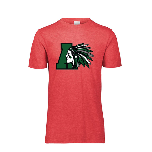 [FTSCUBRD-YS-LOGO1] Decker Youth Tri-Blend T-Shirt - Short Sleeve (Youth S, Red, Logo 1)