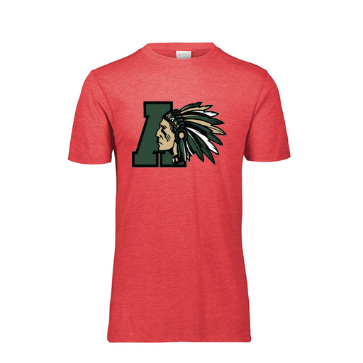 [FTSCUBRD-YS-LOGO2] Decker Youth Tri-Blend T-Shirt - Short Sleeve (Youth S, Red, Logo 2)