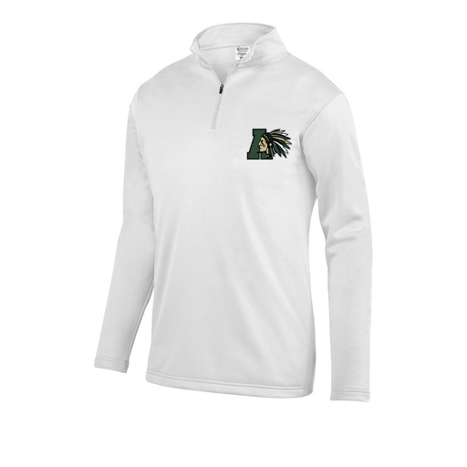 [FOLQFFWH-AS-LOGO2] Decker Men's FlexFleece 1/4 Zip (Adult S, White, Logo 2)