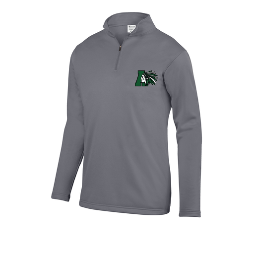 [FOLQFFGY-AS-LOGO1] Decker Men's FlexFleece 1/4 Zip (Adult S, Gray, Logo 1)