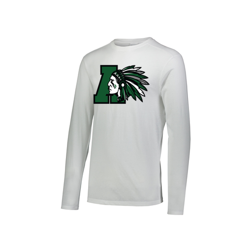 [FTLCUBWH-YS-LOGO1] Decker Youth Tri-Blend T-Shirt - Long Sleeve (Youth S, White, Logo 1)