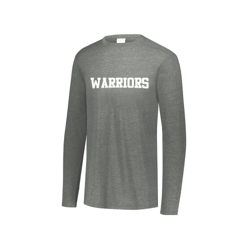 [FTLCUBGY-YS-LOGO3] Decker Youth Tri-Blend T-Shirt - Long Sleeve (Youth S, Gray, Logo 3)