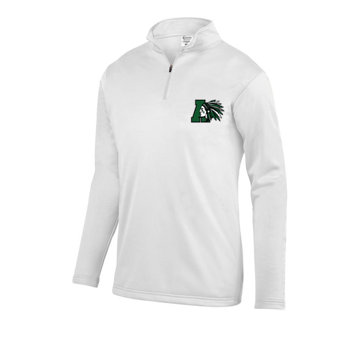 [FOLQFFWH-YS-LOGO1] Decker Youth FlexFleece 1/4 Zip (Youth S, White, Logo 1)