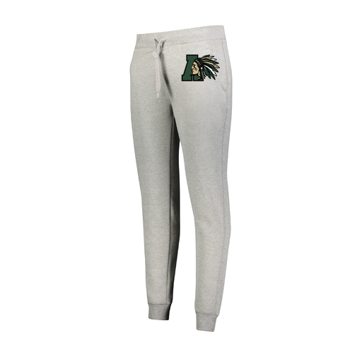 [229748.017.XS-LOGO2] Ladies 60/40 Fleece Jogger (Female Adult XS, Silver, Logo 2)