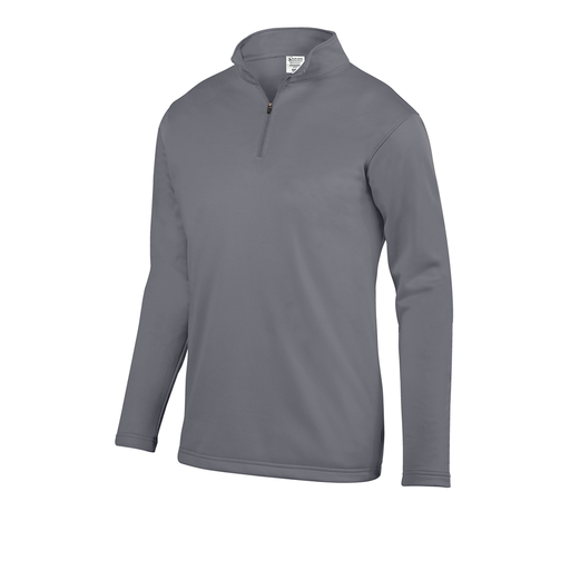 [FOLQFFGY-AS-LOGO4] Decker Men's FlexFleece 1/4 Zip (Adult S, Gray, Logo 4)