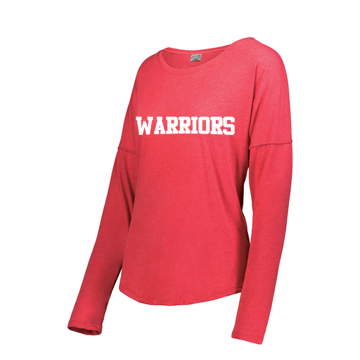 [FTLCUBRD-FAXS-LOGO3] Decker Women's Tri-Blend T-Shirt - Long Sleeve (Female Adult XS, Red, Logo 3)
